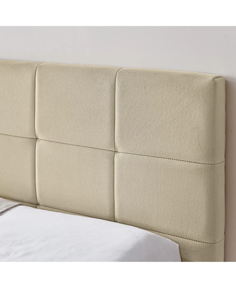 Clihome Full Daybed with Trundle Drawer - Velvet Upholstered Bed Frame Comfortable Backrest and Armrests