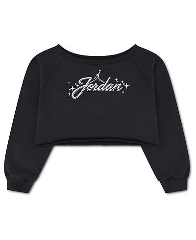Jordan Girls' 7-16 Rebel Rose Fleece Top