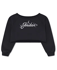 Jordan Girls' 7-16 Rebel Rose Fleece Top