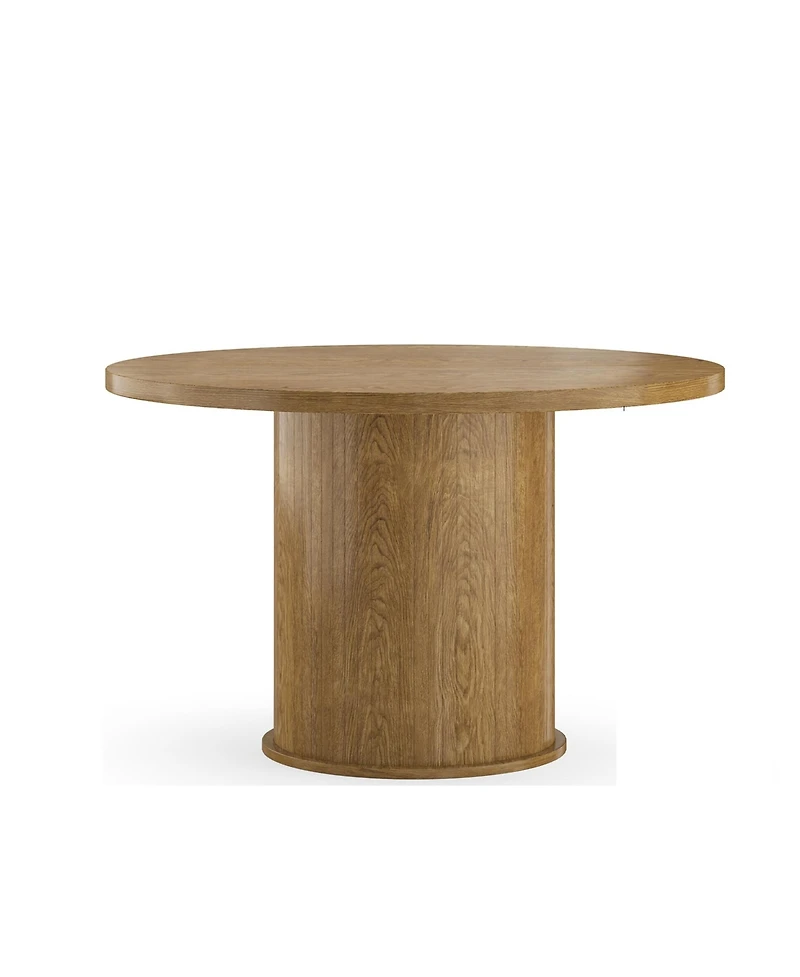 Clihome 43" Round Dining Table Wooden Table for Dining Room