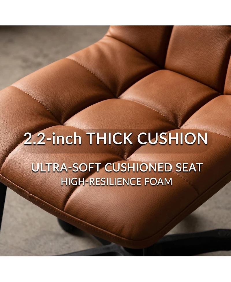 gaomon Dining Chairs Set of 2, Upholstered Dining Room Chairs with Metal Frame, Synthetic Leather Modern Dining Chairs for Kitchen Living Room