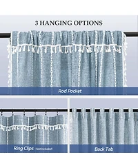 Awesome Home Casual Fringe Light Filtering Curtains Pair