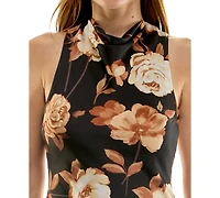 Row A Juniors' Sleeveless Cowl Neck Dress