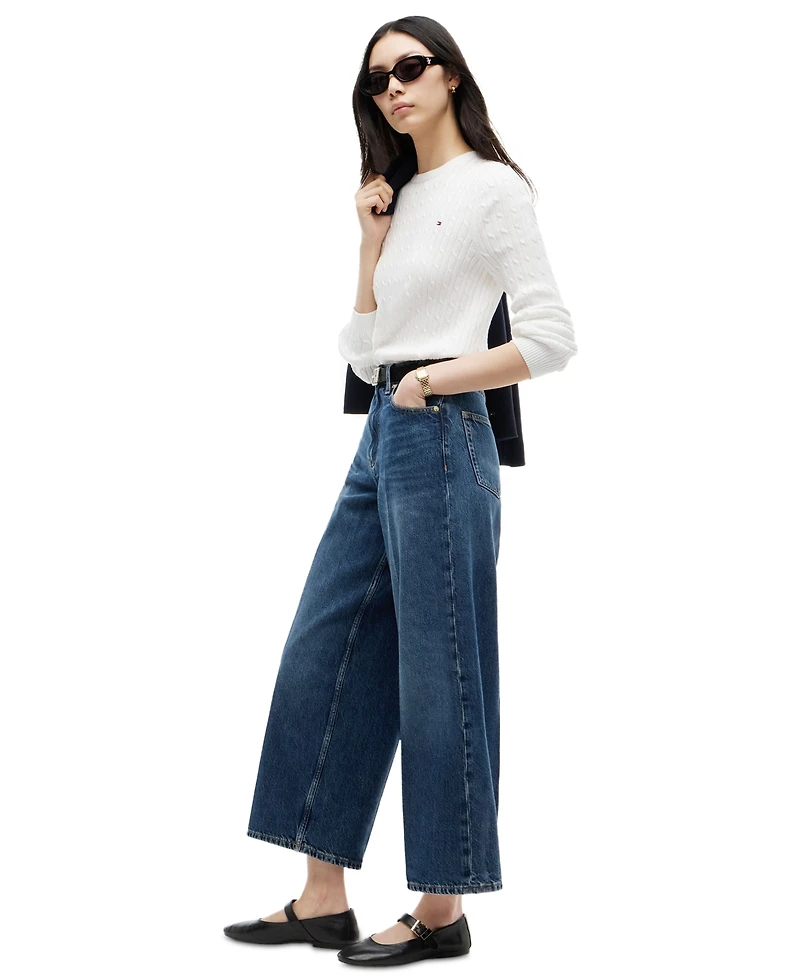 Tommy Hilfiger Women's Indie High-Rise Wide-Leg Jeans