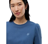 Tommy Hilfiger Women's Puff-Sleeve Script Sweatshirt