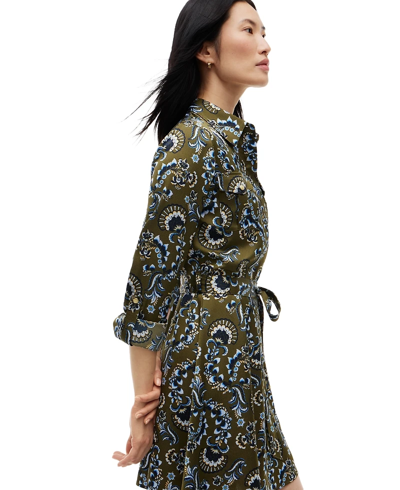 Tommy Hilfiger Women's Long-Sleeve Paisley-Print Shirt Dress