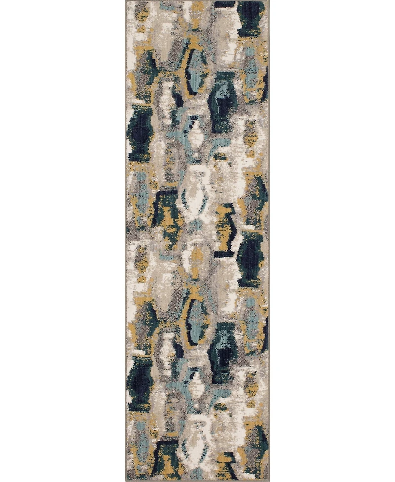 Closeout! Karastan Soiree Gimlet Jade 2'4" x 7'10" Runner Rug
