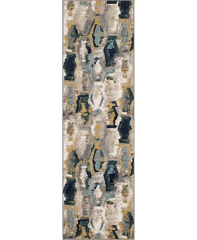Closeout! Karastan Soiree Gimlet Jade 2'4" x 7'10" Runner Rug