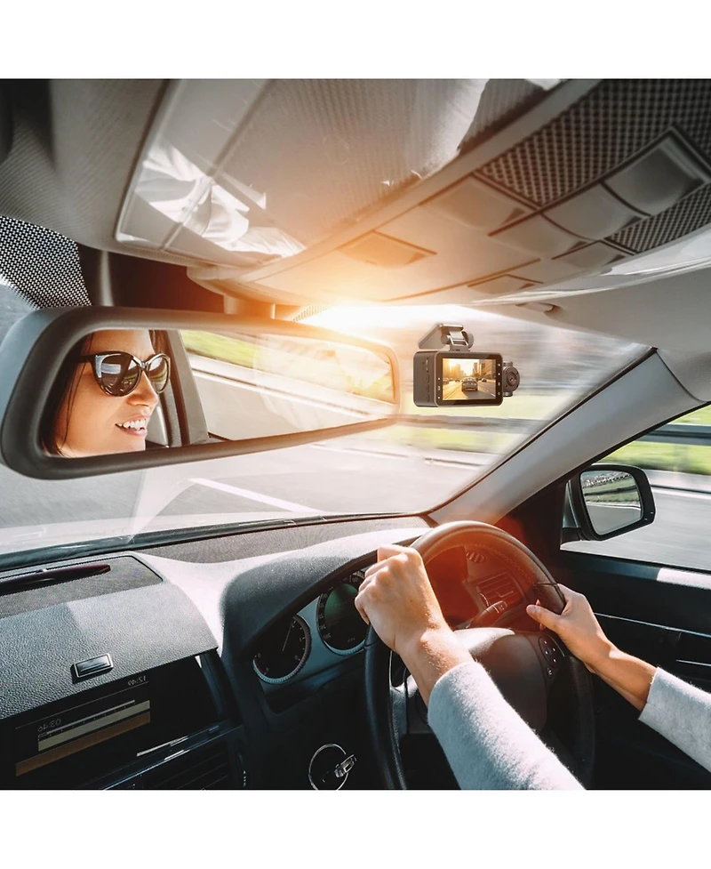 Neewer 1080P 3-Channel Dash Cam with Night Vision, Parking Monitor