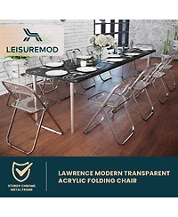 Lawrence Acrylic Folding Chair With Metal Frame