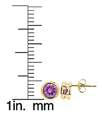 Macy's Simulated Round Bezel Pendant Necklace with Matching Earrings 2-Piece Set