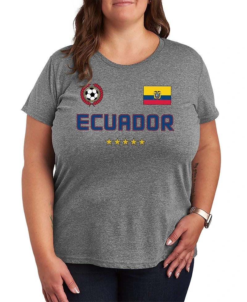 Hybrid Apparel Plus Ecuador Soccer Graphic T-Shirt