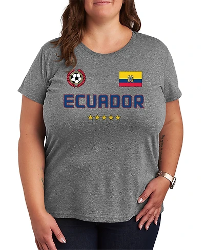 Hybrid Apparel Plus Ecuador Soccer Graphic T-Shirt