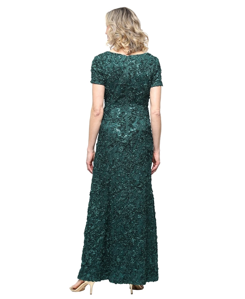 Alex Evenings Petite Soutache Sequin A-Line Dress