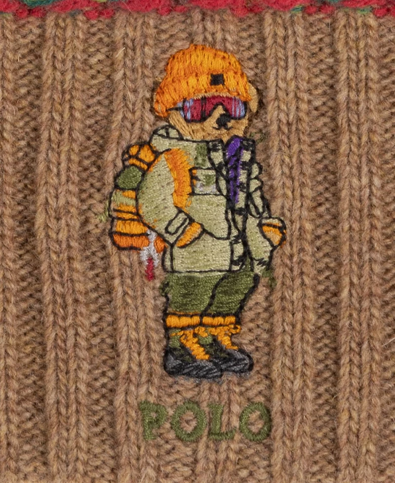 Polo Ralph Lauren Men's Fair Isle Redrock Bear Beanie