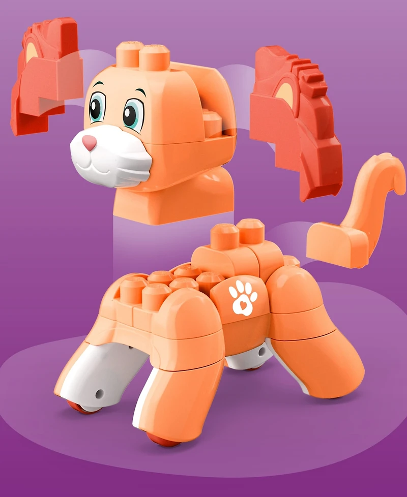 Mega Bloks Fisher-Price Rolling Kitten 3-in-1 25-Piece Building Set, Ages 3+