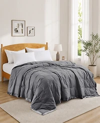 Unikome Oversized Lightweight Satin Trim Feather and Down Blanket