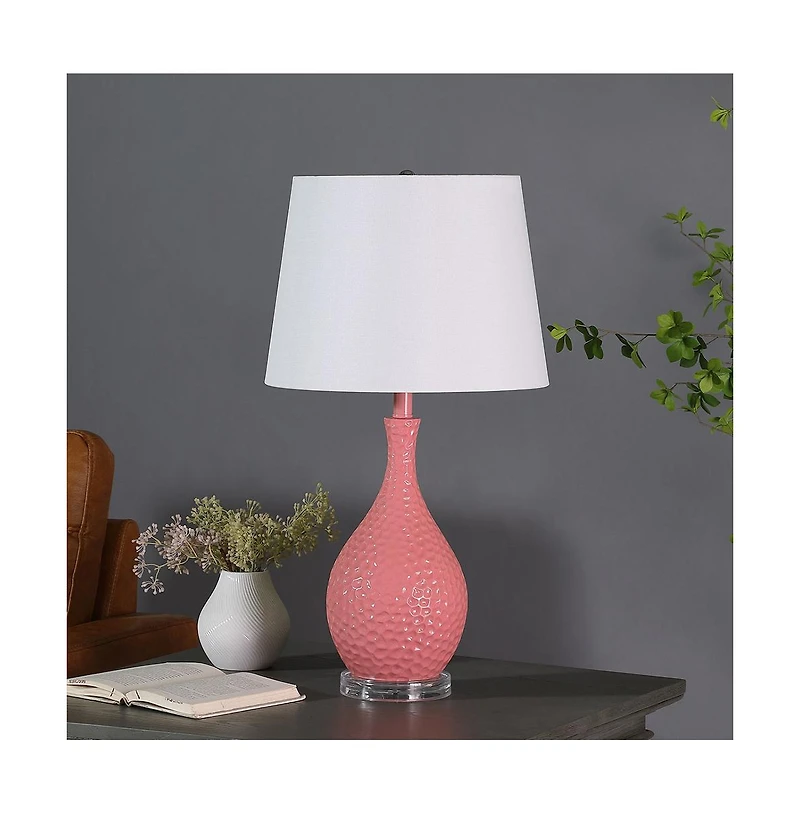 Sofucor 28" Telli Pebble Mid-Century Resin Table Lamp