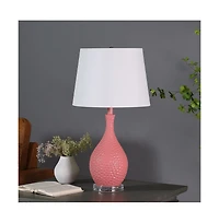 Sofucor 28" Telli Pebble Mid-Century Resin Table Lamp