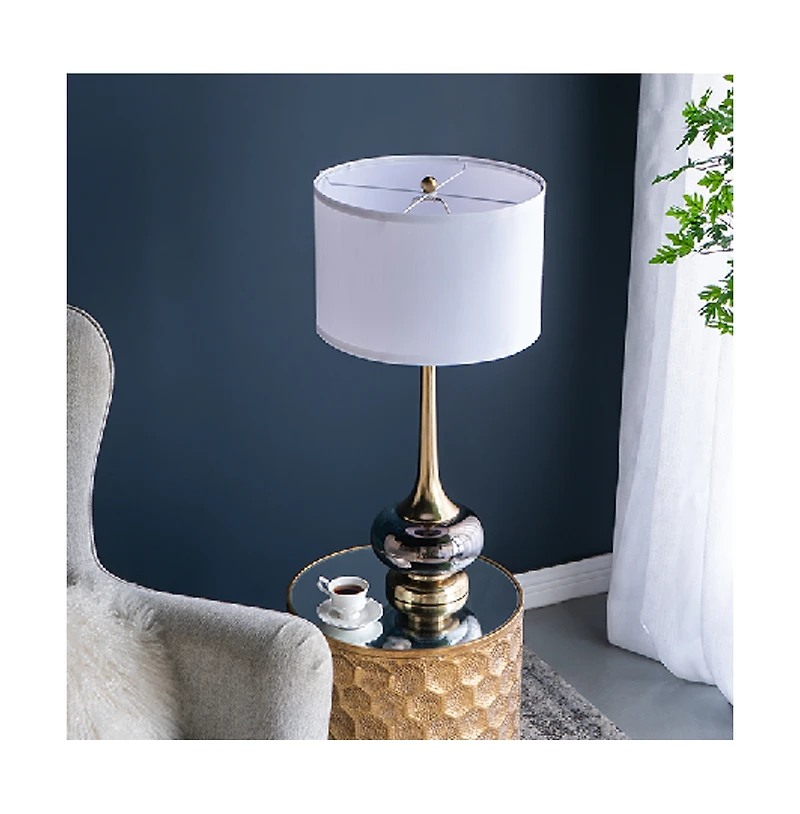 Sofucor 29" Table Lamp with Glass Drum
