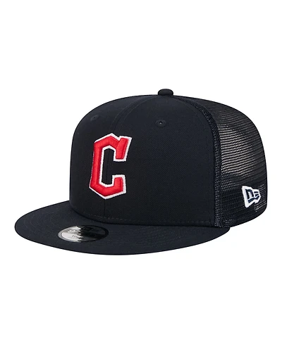 New Era Big Boys and Girls Navy Cleveland Guardians 9FIFTY Trucker Snapback Hat