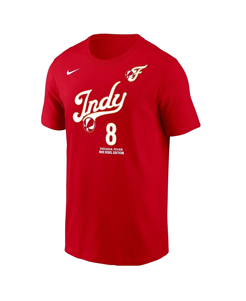 Nike Men's Sophie Cunningham Red Indiana Fever Name & Number Rebel Edition T-Shirt