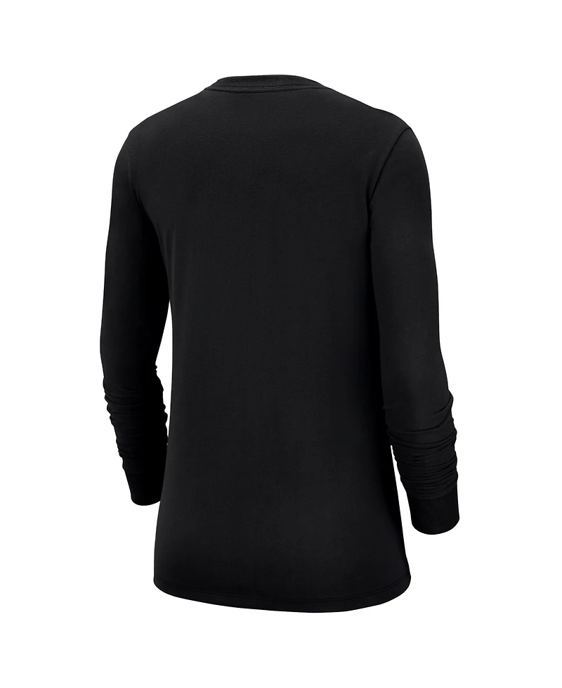 Nike Women's Black San Antonio Spurs Logo Core Long Sleeve T-Shirt