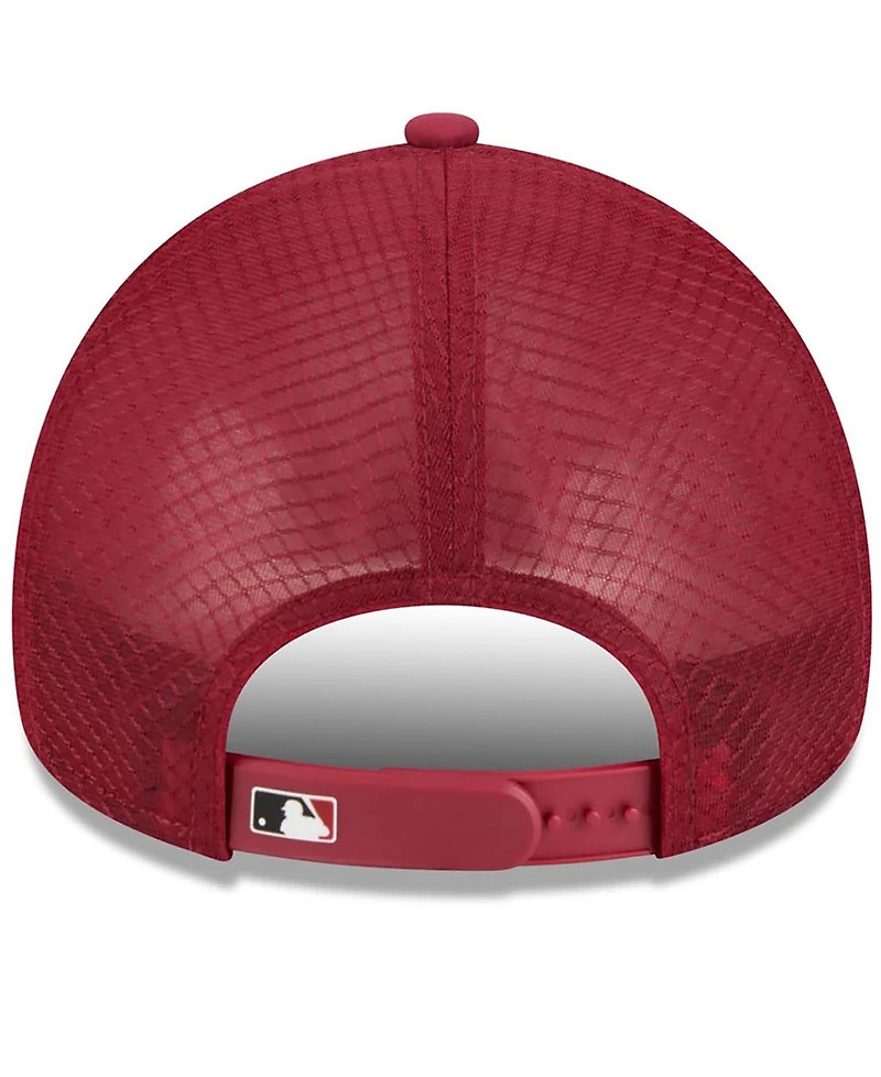 New Era Men's Dark Red Arizona Diamondbacks 2026 Batting Practice Apex 9FORTY Adjustable Trucker Hat
