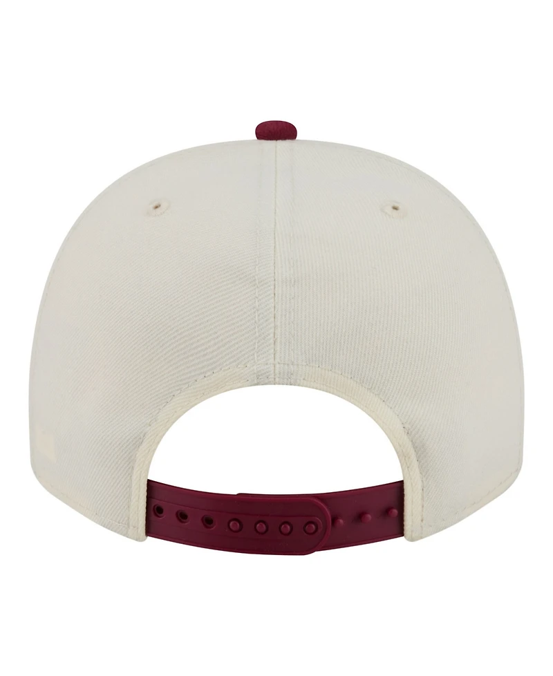 New Era Men's Cream Philadelphia Phillies Throwback Tri-Hit A-Frame 9FIFTY Adjustable Hat