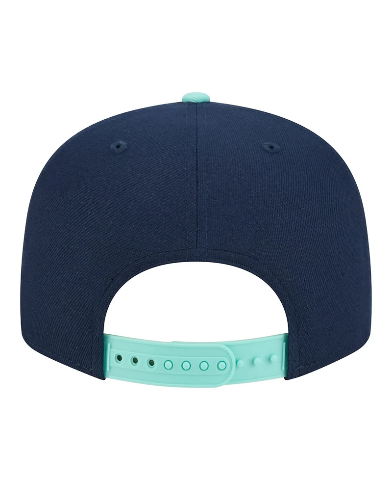 New Era Men's Navy/Turquoise Detroit Tigers 2-Tone Color Pack 9FIFTY Snapback Hat