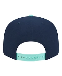 New Era Men's Navy/Turquoise Detroit Tigers 2-Tone Color Pack 9FIFTY Snapback Hat