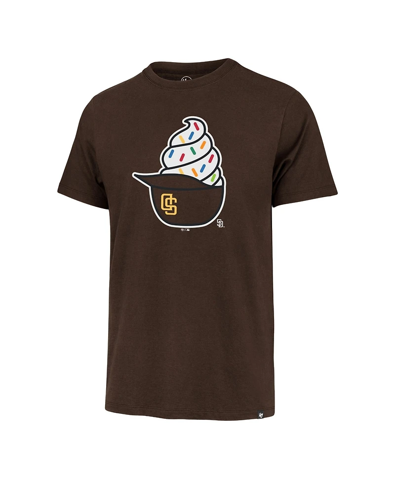 '47 Brand Men's Brown San Diego Padres Ice Cream Helmet Franklin T-Shirt
