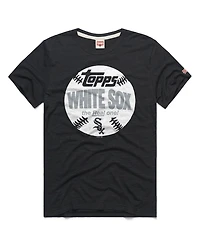 Homage Men's Charcoal Chicago White Sox Mlb x Topps Baseball the Real One Tri-Blend T-Shirt