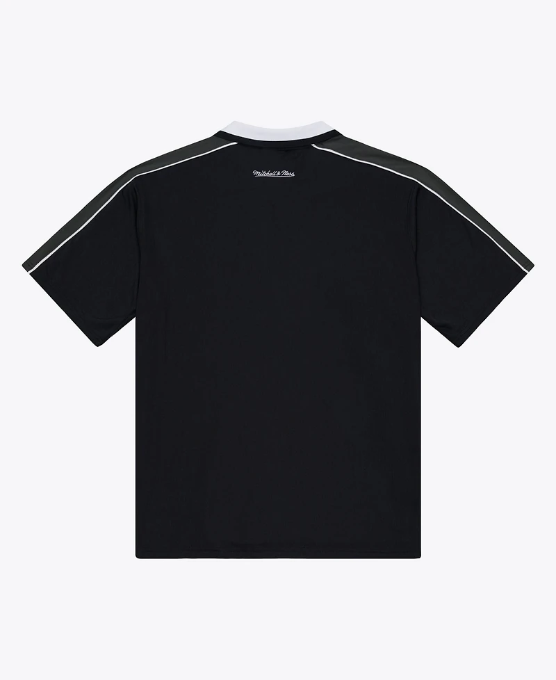 Mitchell & Ness Men's Black San Antonio Spurs Polo Jersey