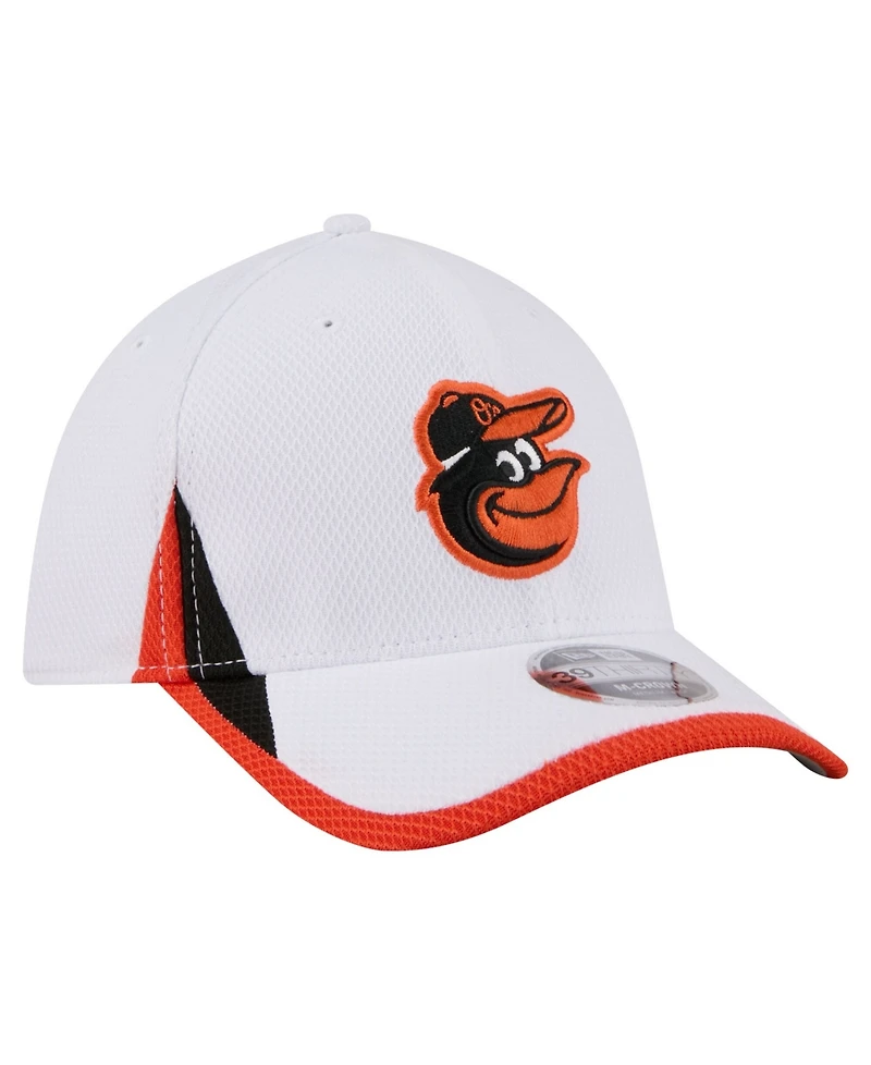 New Era Men's White Baltimore Orioles Cut n Sew 39THIRTY Flex Hat