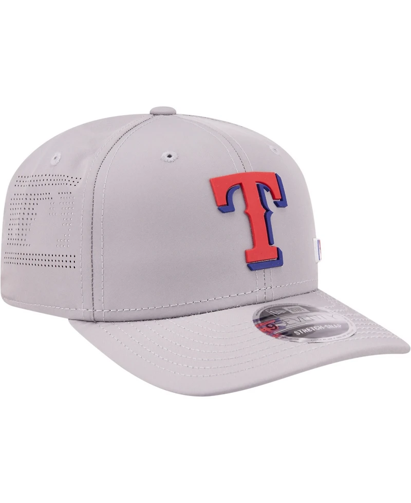 New Era Men's Gray Texas Rangers Laser Perforated 9SEVENTY Adjustable Hat
