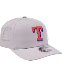 New Era Men's Gray Texas Rangers Laser Perforated 9SEVENTY Adjustable Hat