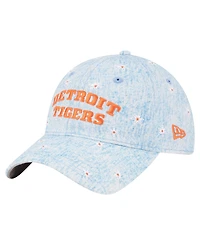 New Era Women's Light Blue Detroit Tigers Daisy All Over 9TWENTY Adjustable Hat