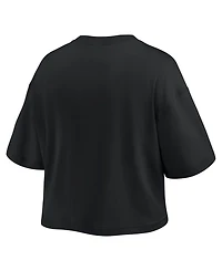 Fanatics Women's Black Boston Red Sox Americana Crop T-Shirt