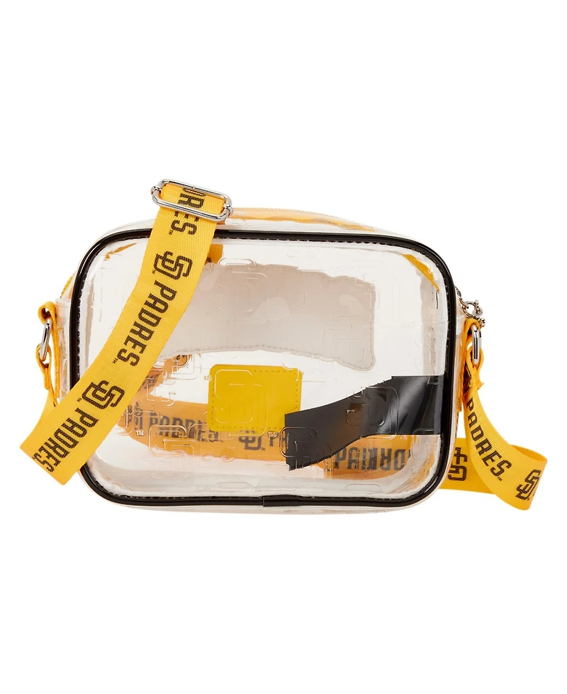 Loungefly San Diego Padres Clear All Over Logo Crossbody Bag