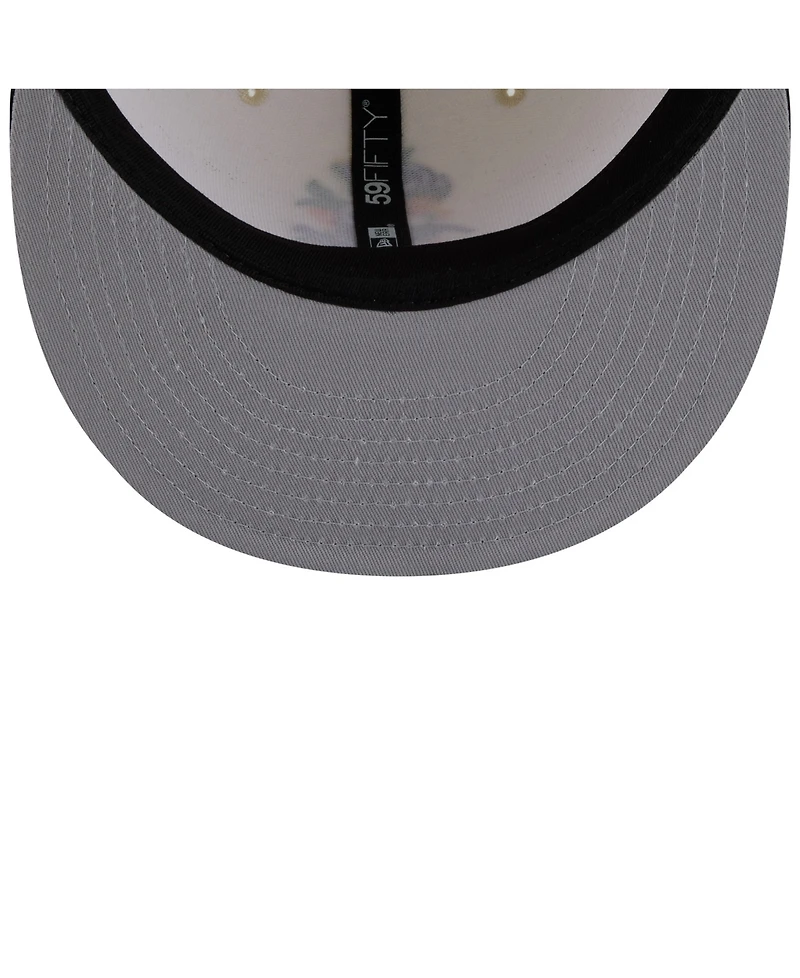 New Era Men's White/Black Chicago White Sox Blossom 59FIFTY Fitted Hat