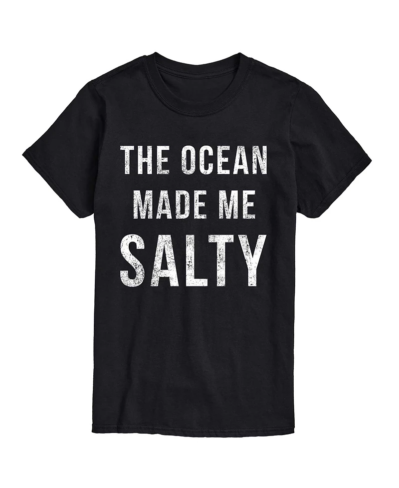 Airwaves Men's Instant Message The Ocean Made Me Salty Graphic T-Shirt
