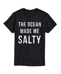 Airwaves Men's Instant Message The Ocean Made Me Salty Graphic T-Shirt