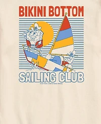 Airwaves Men's Sponge Bob Square Pants Bikini Botton Sailing Club Graphic T-Shirt