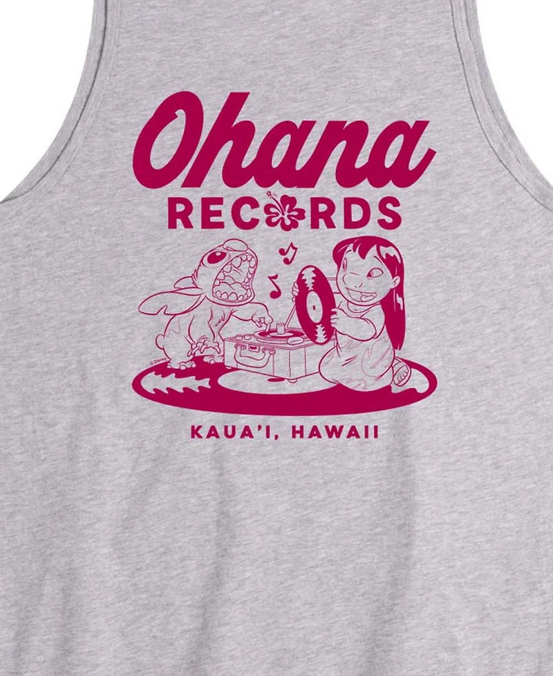 Airwaves Men's Lilo & Stitch Ohana Records Graphic Tank Top