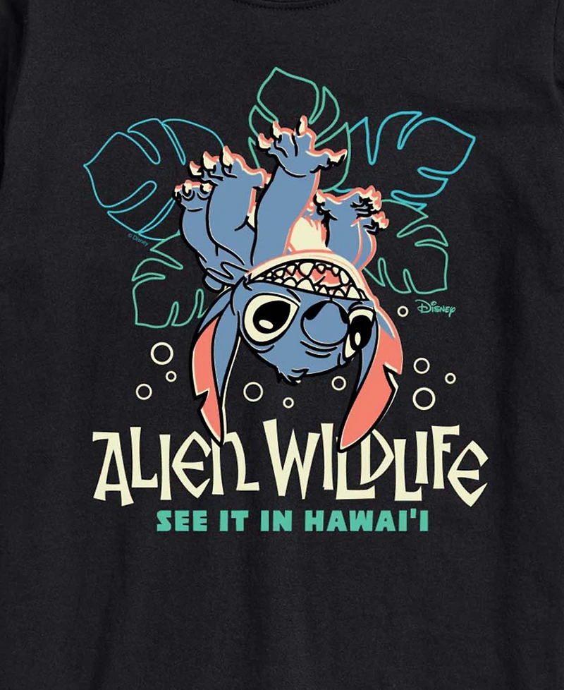 Airwaves Men's Lilo And Stitch Alien Wildlife Graphic T-Shirt