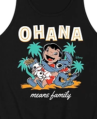 Airwaves Men's Lilo And Stitch Ohana Means Family Graphic Tank Top
