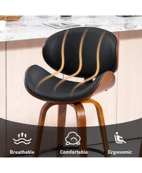 Dyhome 26 Inches Swivel Bar Stools Set of 2, Mid-Century Modern Counter Height