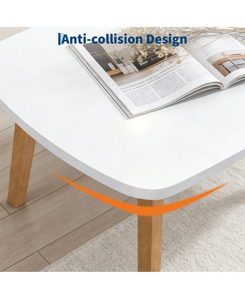 gaomon Wooden Folding Coffee Table with Folding Legs No Assembly, Small Spaces Tatami Foldable Table, Large Size Floor Desk