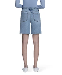 Vervet Women's High Rise Raw Hem Denim Shorts